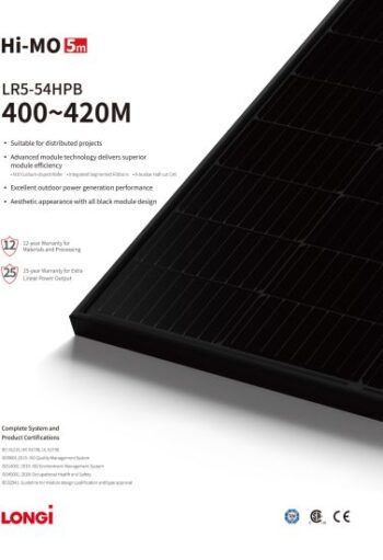 Longi Hi MO Technology for 405 Watt Panel