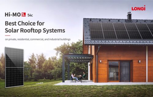 Longi Hi Mo 405 Watt solar panels installed on home.