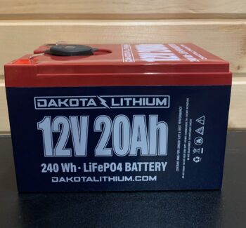 Dakota Lithium 12V 20AH with USB A and Voltmeter